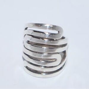 Retired Silpada, Sterling Silver (925) Maze Ring. Collectors Piece! Size 8
